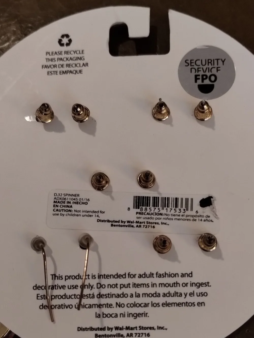 Set of 5 Pairs of Earrings